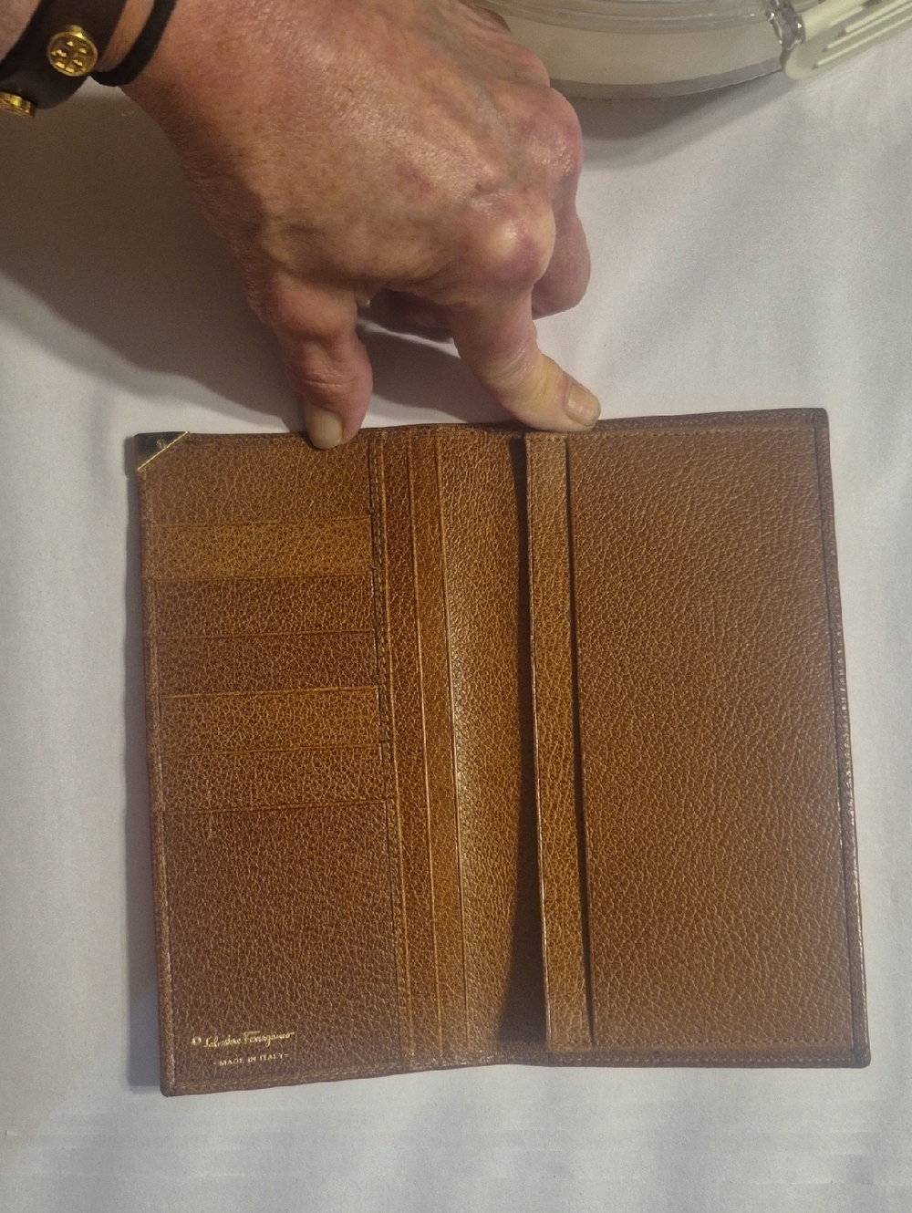 Salvatore ferragamo checkbook holder /wallet .like New . Authentic. - Picture 5 of 11